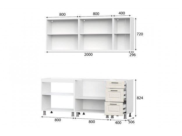 Кухонный гарнитур Грейвуд (2,0м) (МДФ) (SV-мебель)