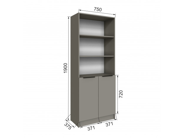 Подростковая Мадрид Стеллаж (0,75) модуль 6