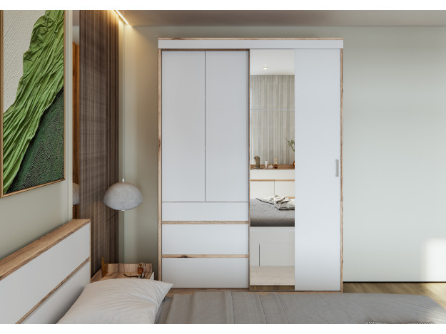 Шкаф-купе Брауни (1,5 м) (с зеркалом/без зеркала)