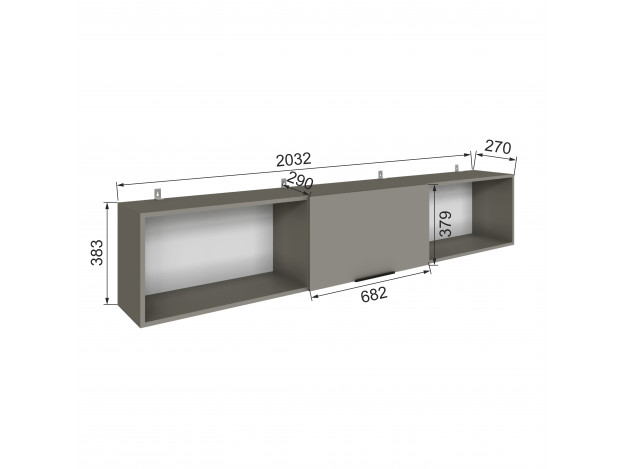Подростковая Мадрид Полка навесная (2,03) модуль 5