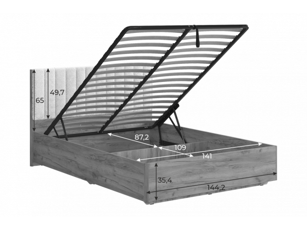 Кровать Юлия с подъемным механизмом (1,4/1,6 м)