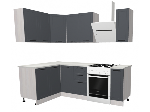 Кухня Gracia graphite (1,4 х 2,3м)
