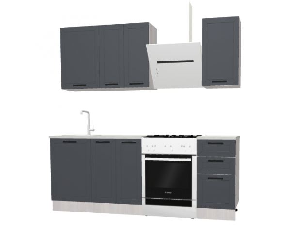 Кухня Gracia graphite (1,5 м)