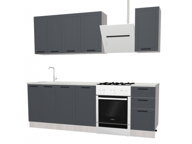 Кухня Gracia graphite (1,8 м)