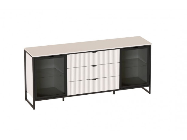 Тумба 2 дв 3 ящ "Нора" гостиная со стеклянными дверями модуль 2