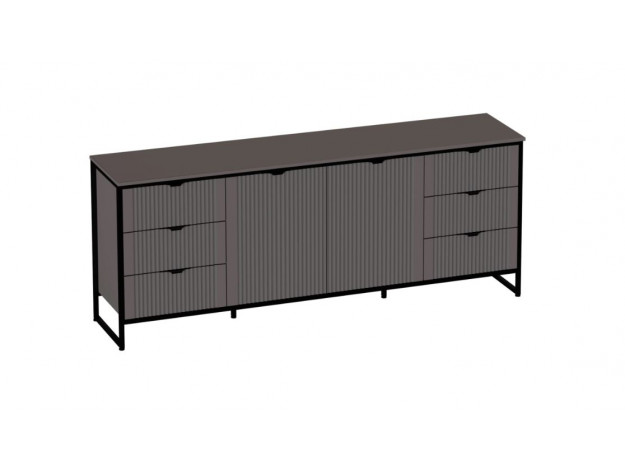 Тумба 2 дв 6 ящ "Нора" гостиная с глухими дверями модуль 3