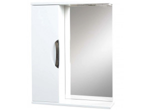 Зеркало со шкафчиком МИЛЛИ с подсветкой (50/55/60/65 см) (Левое/Правое)