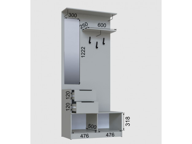 Прихожая Мадрид ЦС-2 (1,0) модуль 9
