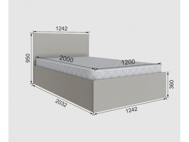 Спальня Мадрид корпус кровати МД-1 (1,2) модуль 11