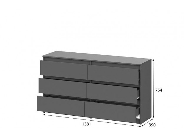 Модульная система "Денвер" Комод с ящиками (1,38м) мод 10