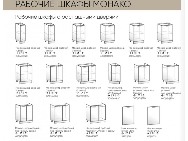 Рабочие шкафы