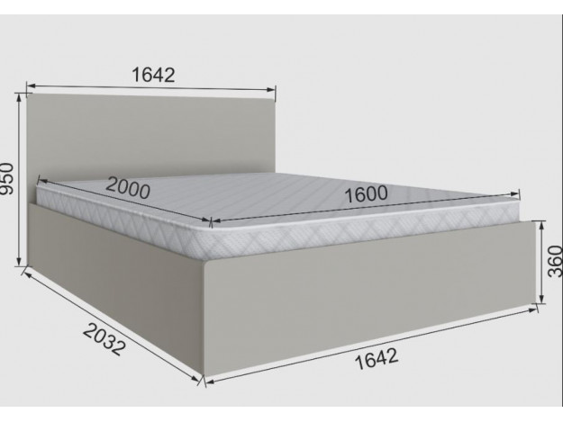 Спальня Мадрид корпус кровати МД-1 (1,6) модуль 13