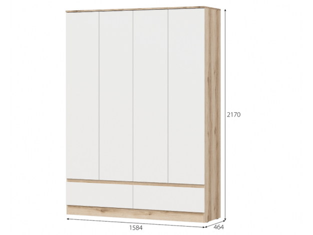 Шкаф четырехстворчатый Брауни