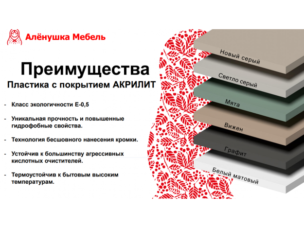 Модульная кухня Орешник (Акрилит)