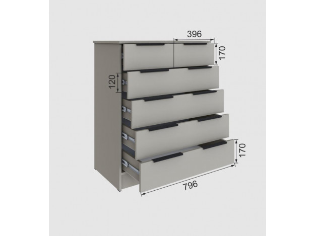 Спальня Мадрид Комод (0,82) модуль 2