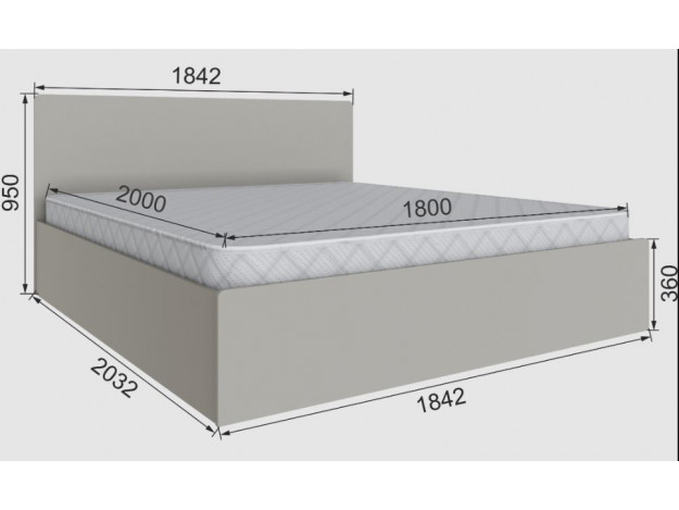 Спальня Мадрид корпус кровати МД-1 (1,8) модуль 14