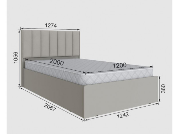 Спальня Мадрид корпус кровати МД-2 (1,2) + Спальня Мадрид кровать МД-2, МД-3 (1,2) мягкое изголовье Волна модуль 16