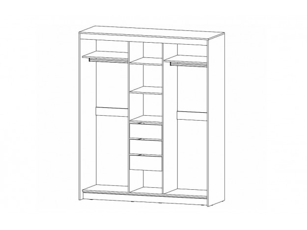Шкаф-купе 3-х створчатый Ривьера (1,72 м)