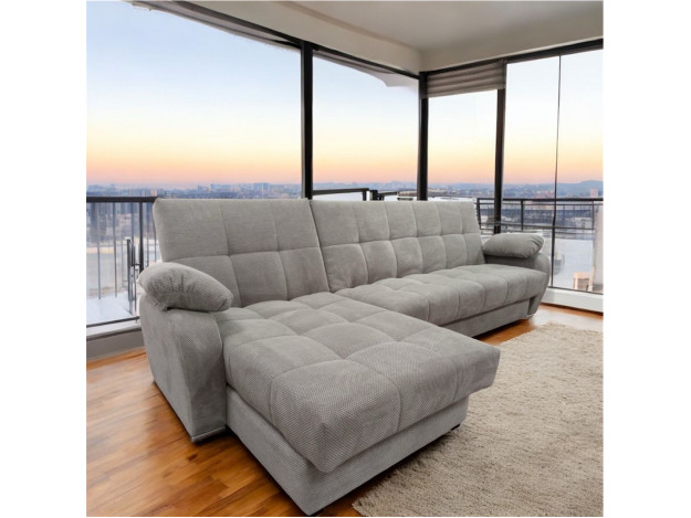 Диван Ницца угловой 3-х мест + оттоманка (с подлокотниками) (Мебель-стиль НСК) (3,27 м)