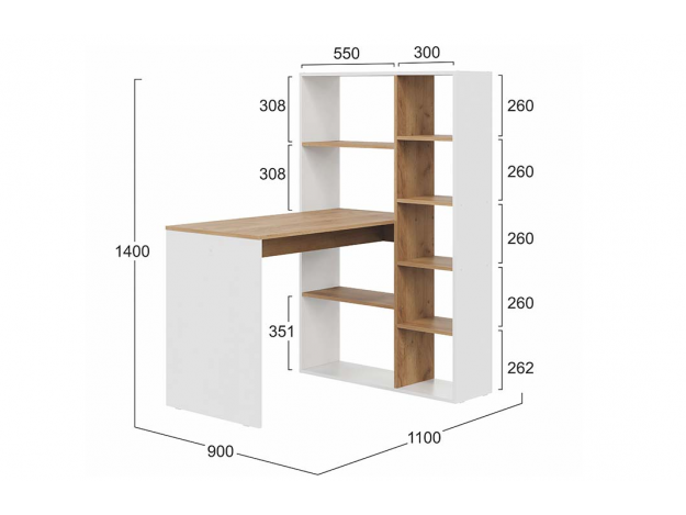 Стол письменный тип 16