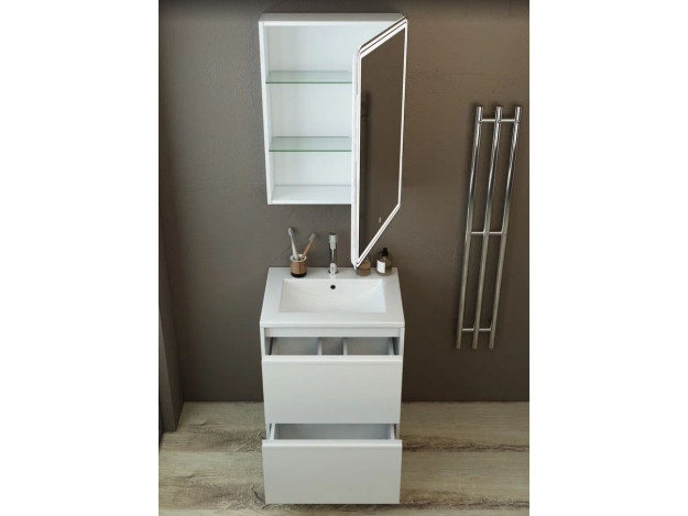 Зеркальный шкаф Мадрид с подсветкой (50/60 см)