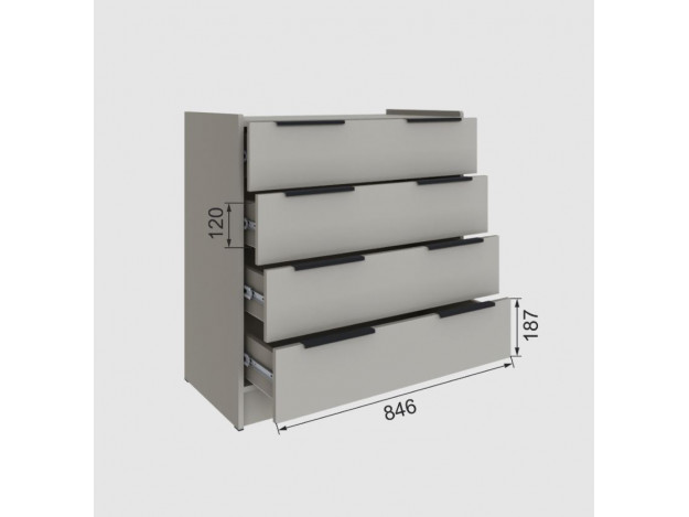 Спальня Мадрид Комод (0,85) модуль 3