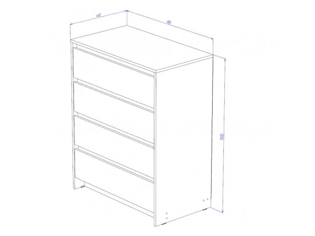 Комод 4 ящика Бостон  (Линаура)