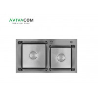 Кухонная мойка с дополнительной чашей 78х45 1.5 Avivacom