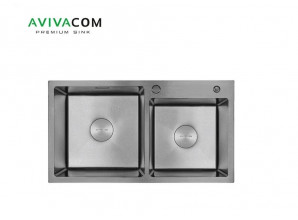 Кухонная мойка с дополнительной чашей 78х45 1.5 Avivacom