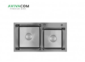 Кухонная мойка с дополнительной чашей 78х45 1.5 Avivacom