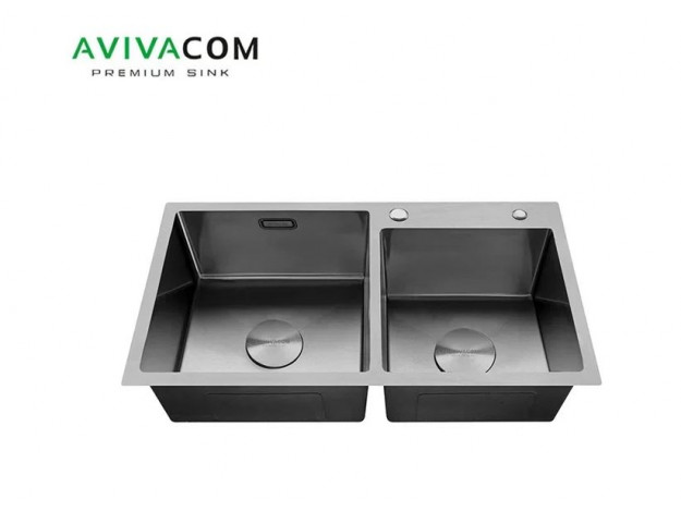 Кухонная мойка с дополнительной чашей 78х45 1.5 Avivacom