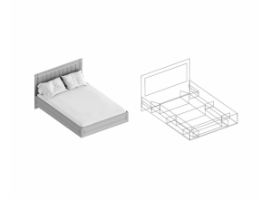 Кровать Вита с подъемным механизмом (1,4/1,6 м)
