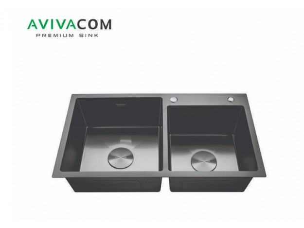 Кухонная мойка с дополнительной чашей 78х45 1.5 Avivacom