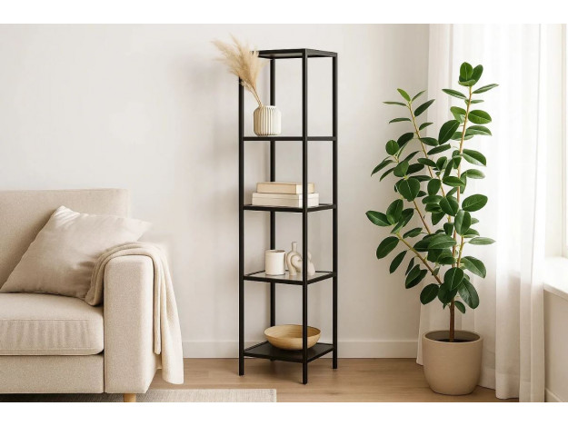 Стеллаж со стеклянными полками Нора гостиная (460/900 мм)