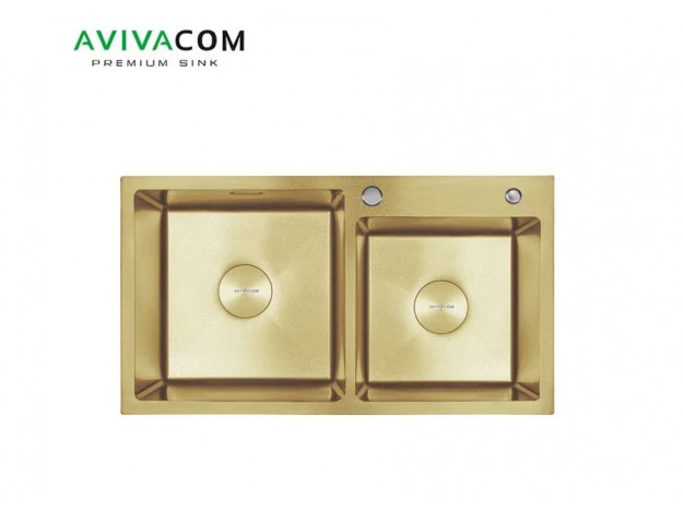 Кухонная мойка с дополнительной чашей 78х45 1.5 Avivacom