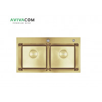 Кухонная мойка с дополнительной чашей 78х45 2 чаши Avivacom