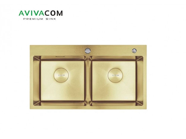 Кухонная мойка с дополнительной чашей 78х45 2 чаши Avivacom