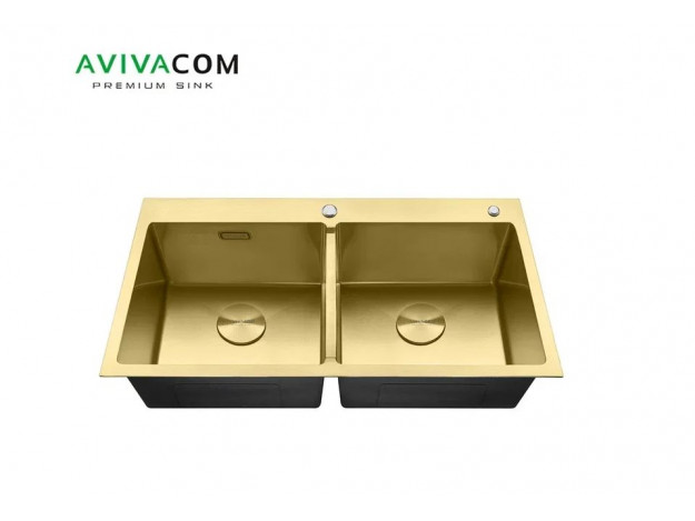 Кухонная мойка с дополнительной чашей 78х45 2 чаши Avivacom