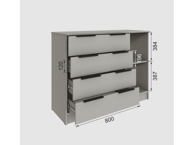 Спальня Мадрид Комод (1,2) модуль 4