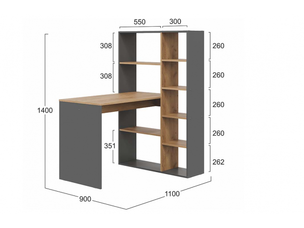 Стол письменный тип 16