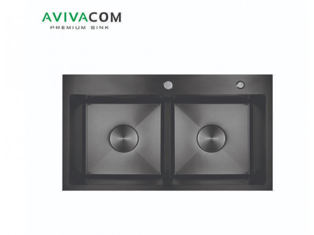 Кухонная мойка с дополнительной чашей 78х45 2 чаши Avivacom