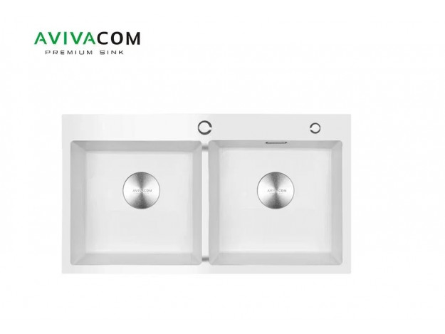 Кухонная мойка с дополнительной чашей 78х45 2 чаши Avivacom