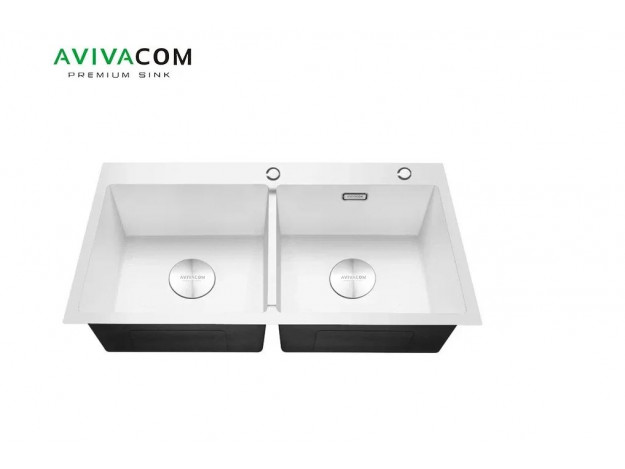 Кухонная мойка с дополнительной чашей 78х45 2 чаши Avivacom