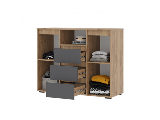 Комод Хелен КМ 01 3 ящика и 2 створки