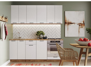 Кухня Лайн ЛДСП 2,0 м (Встроенная техника)