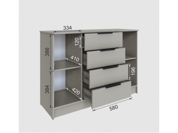 Спальня Мадрид Комод (1,31) модуль 5