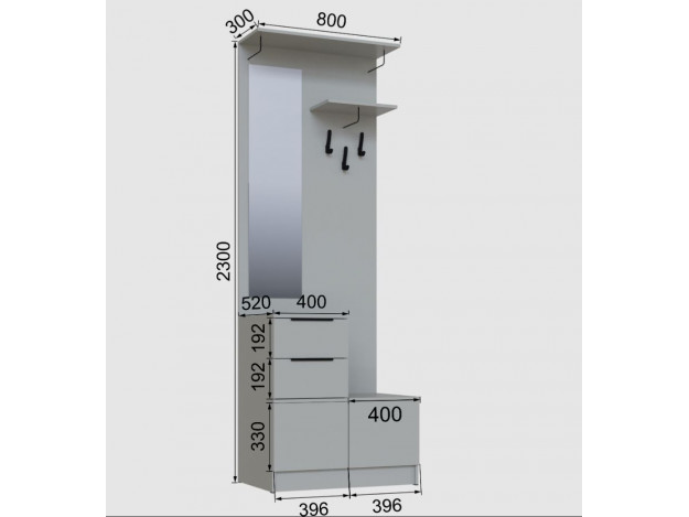 Прихожая Мадрид ЦС-2 (0,8) модуль 7