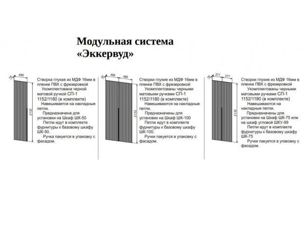 Гардеробная Эккервуд (SV-Мебель) (Модульная)