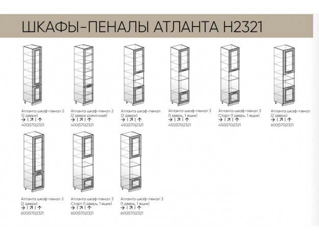 Пеналы на 2341 мм