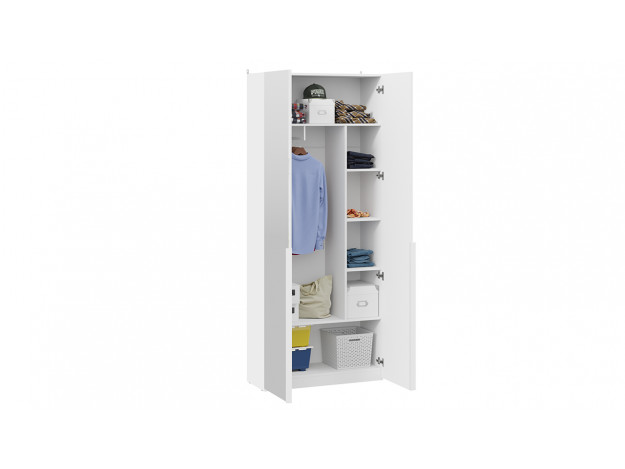 Шкаф для одежды (366) с 1 глухой и 1 зеркальной дверями «Порто» мод 28